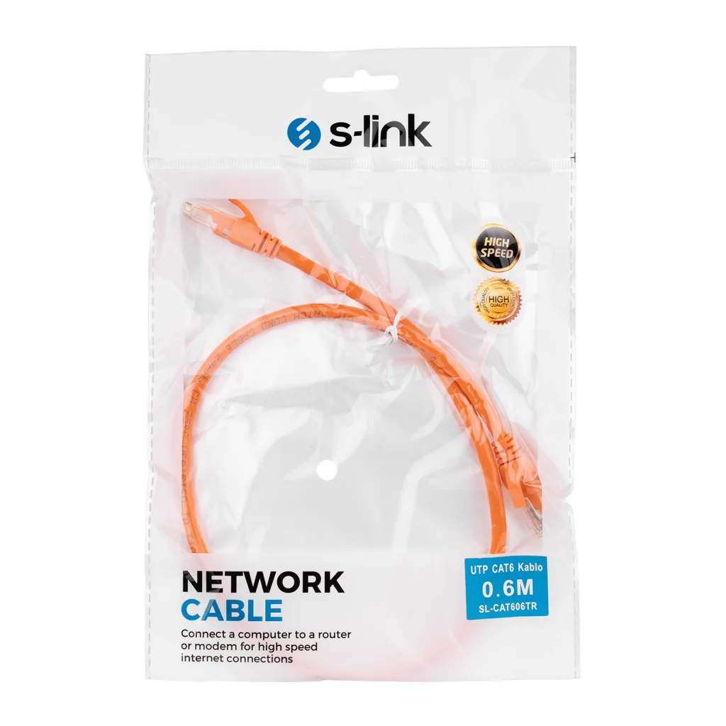 Northcity SL-CAT606TR CAT6 Patch Kablo 60cm UTP Turuncu RJ45 Ethernet Kablosu