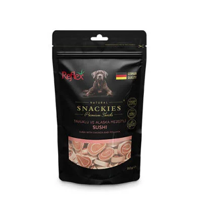 Northcity Snackies Natural Tavuklu ve Alaska Mezgitli Sushi Tahılsız Köpek Ödül Maması 90 Gr - Lezzetli ve Sağlıklı Atıştırmalık