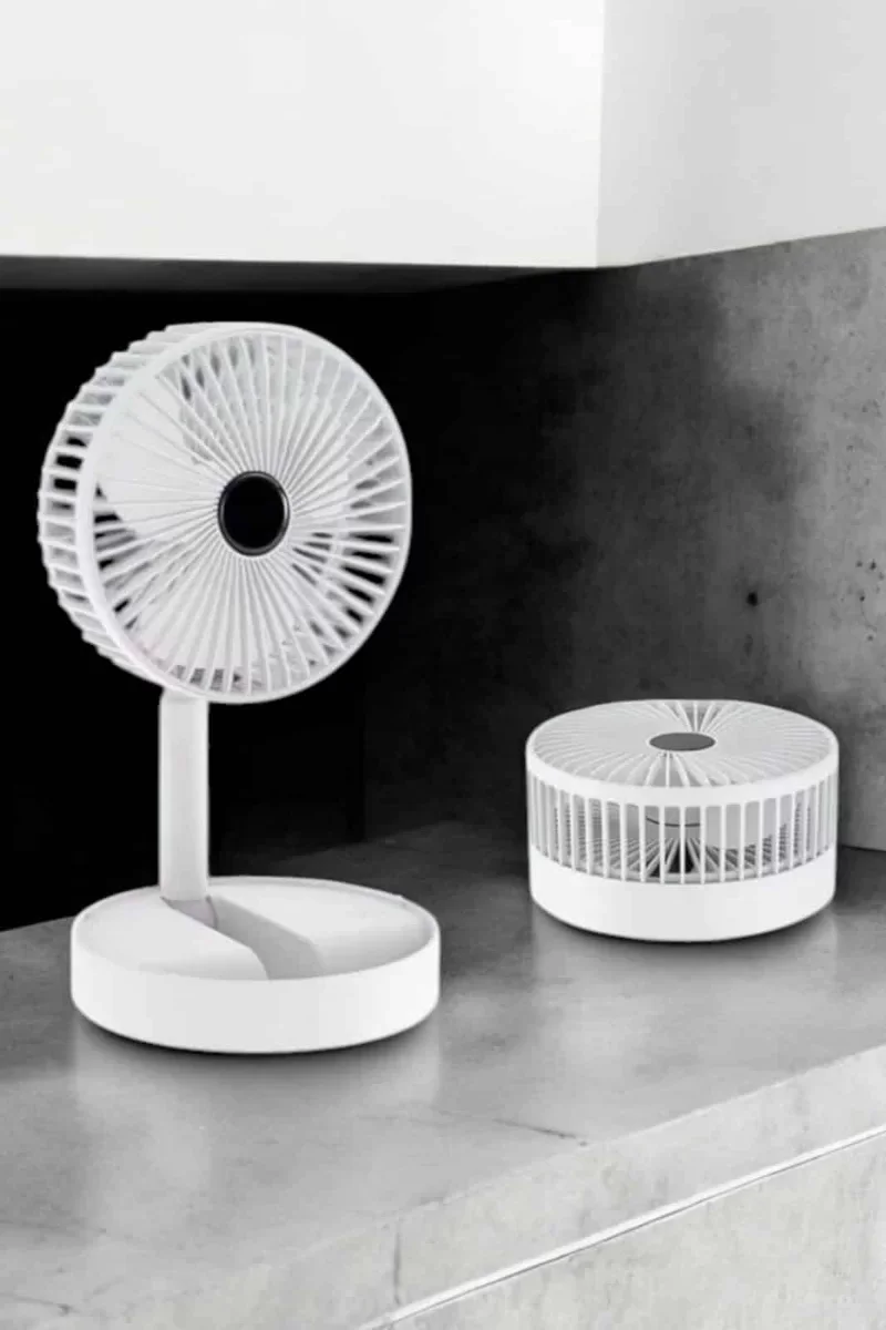 Soğutucu Vantilatör Mini Fan ve Telefon Standı - Pratik, Katlanabilir ve Şarj Edilebilir