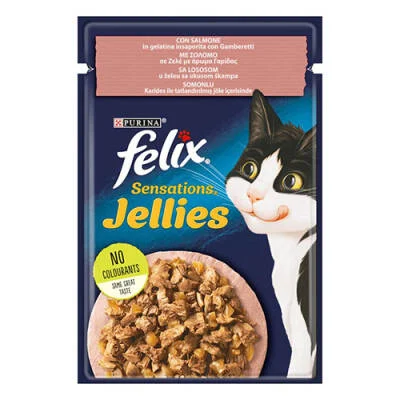 Northcity Somonlu ve Karidesli Yetişkin Kedi Konservesi - Pouch Sensation Jellies 26 Adet 85 Gr