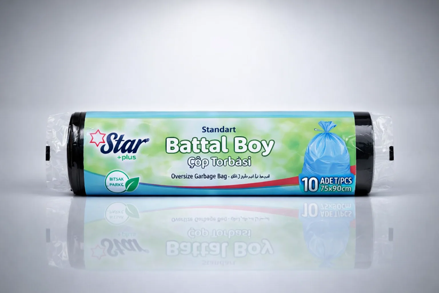 Star Plus Battal Boy Atık Torbası 75x90 cm 10 Adet - Dayanıklı Büyük Boy Çözüm