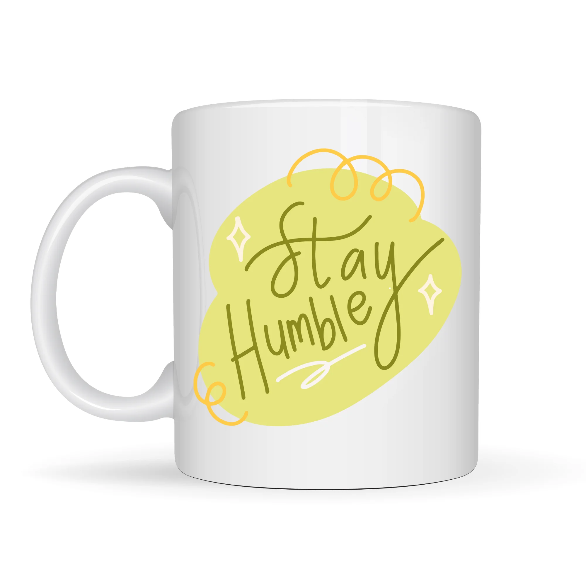 Northcity Stay Humble Porselen Kupa | Minimal Motivasyon ve Şık K