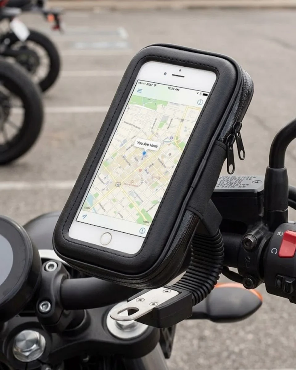 Su Geçirmez Motosiklet Telefon Tutucu - Dokunmatik Ekranlı 360° Bisiklet Navigasyon Kılıfı