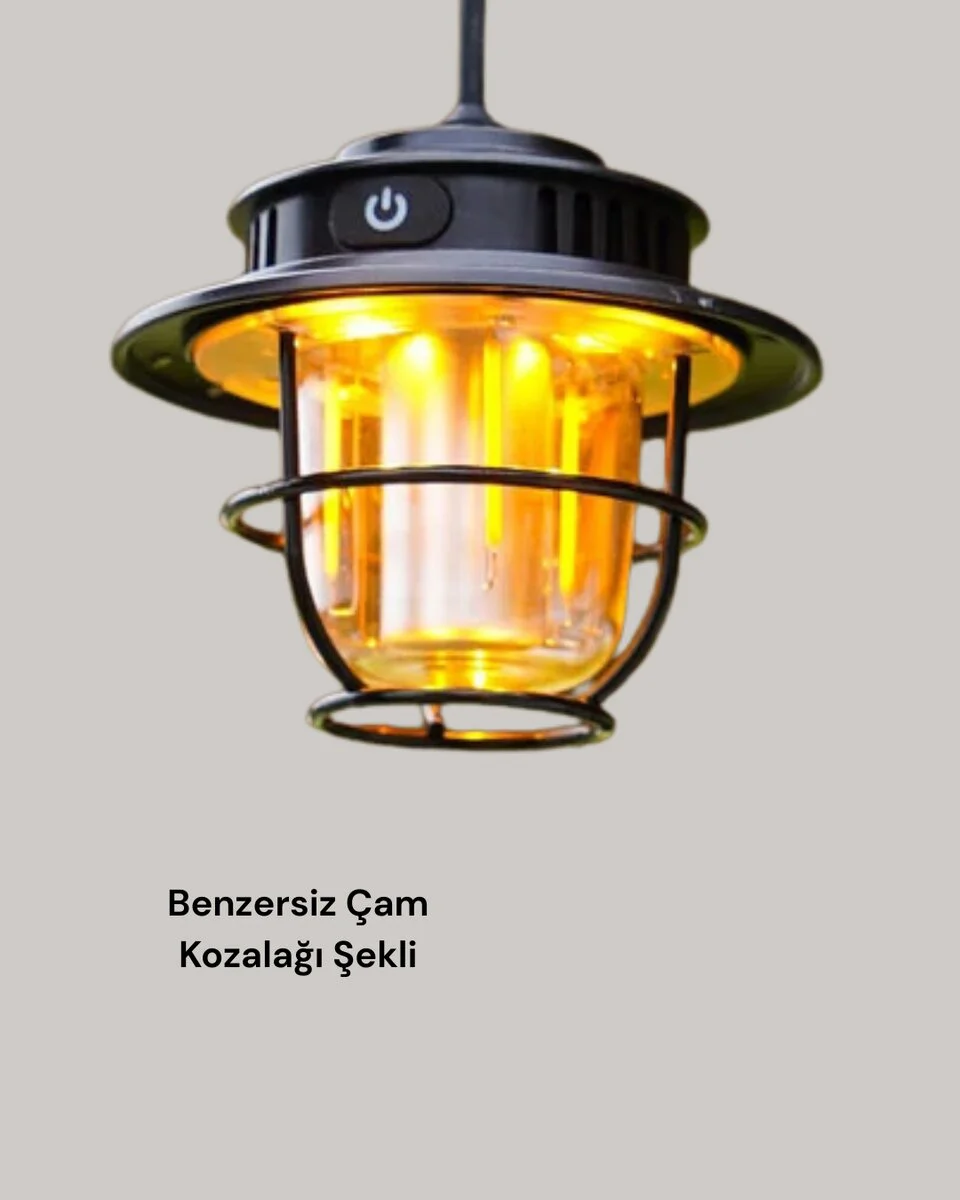 Su Geçirmez Taşınabilir Çadır Gece Lambası - Kamp ve Bahçe Aydınlatma