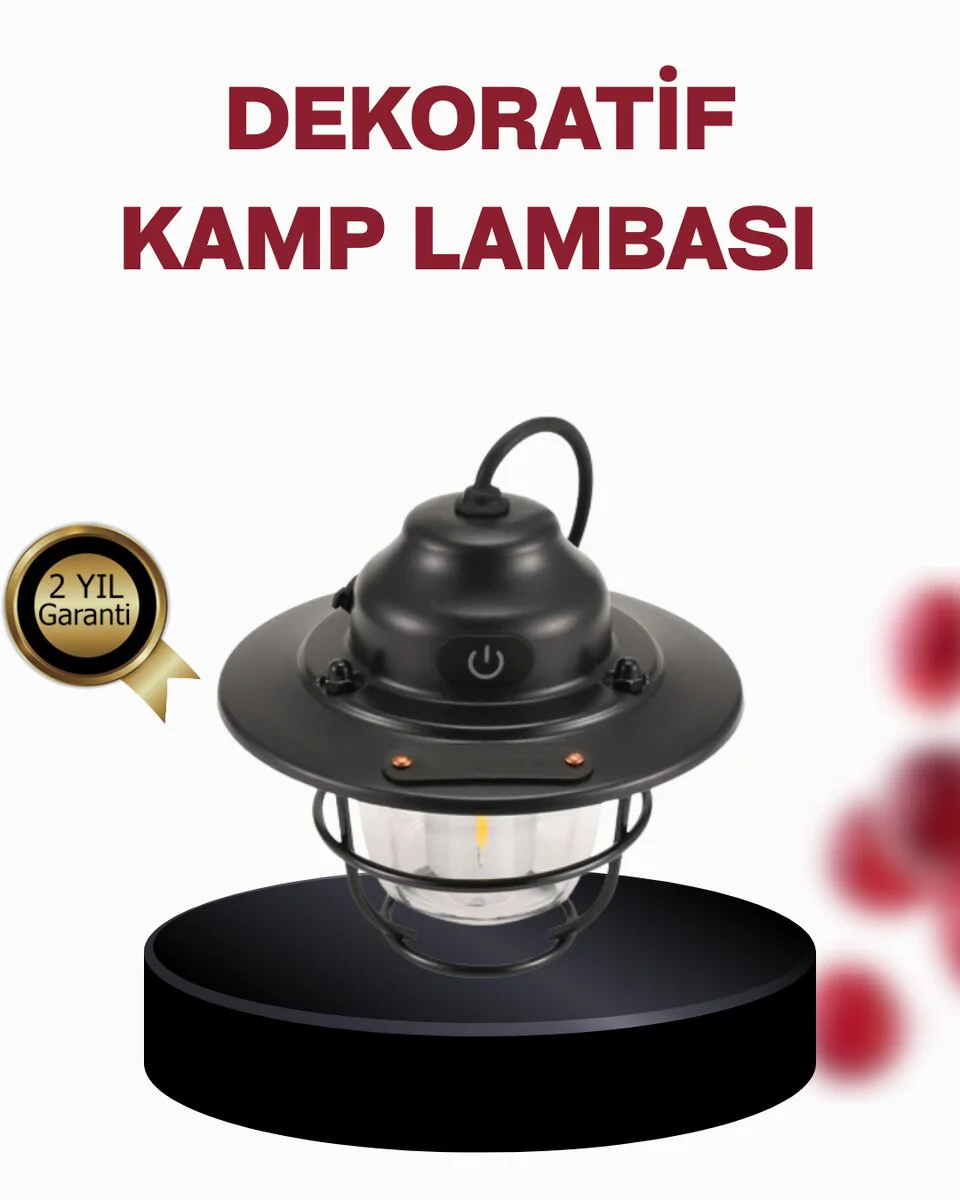 Su Geçirmez Taşınabilir Çadır Gece Lambası - Kamp ve Bahçe Aydınlatma