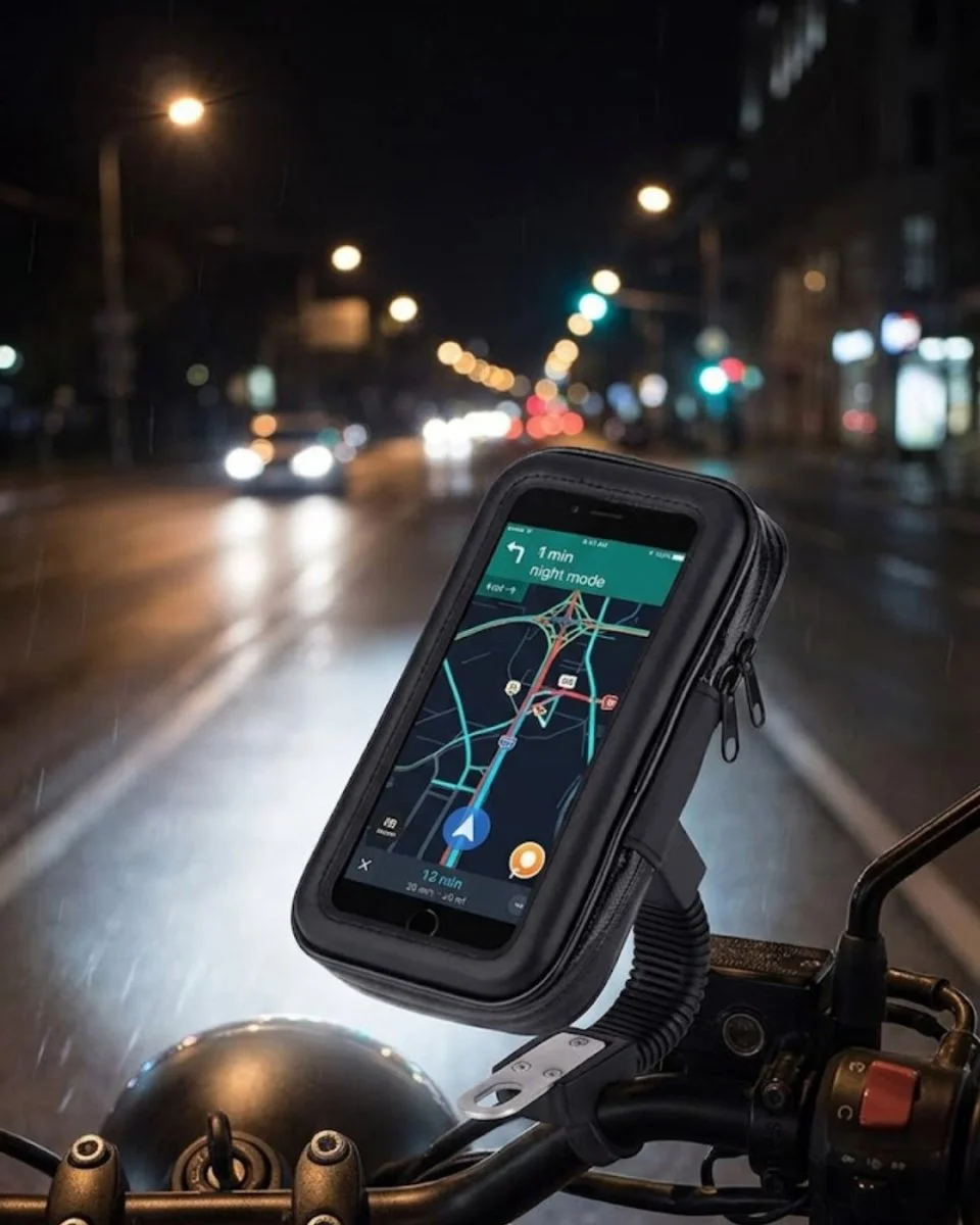 Su Geçirmez 360 Döner Motosiklet ve Bisiklet Telefon Tutucusu