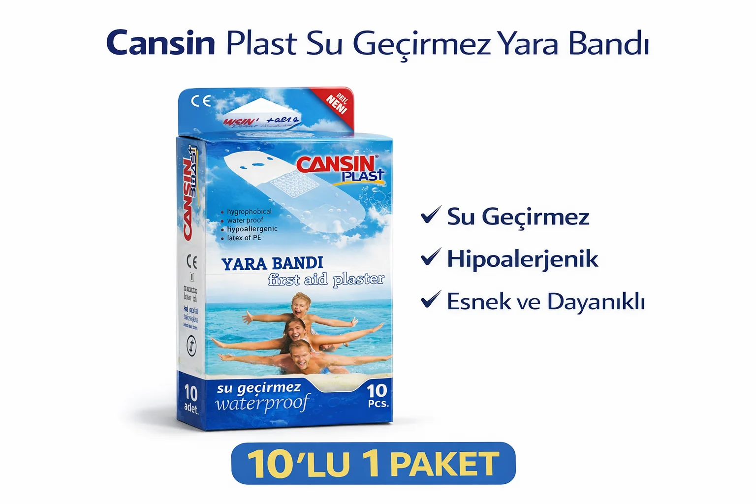 Northcity Su Geçirmez Yara Bandı - Cansın Plast Waterproof First 