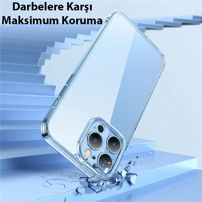 SuperCeramic iPhone 14 Pro 6.1 Koruyucu Cam Kılıf + Temperli Ekran Koruyucu Set - Ultra Dayanıklı & İnce Tasarım