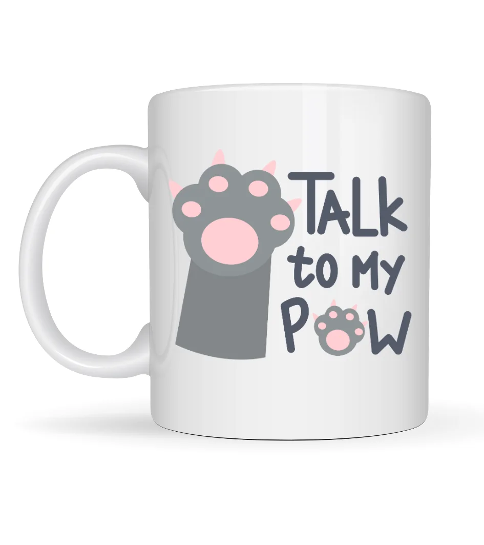 Northcity Talk To My Paw – Sevimli Kedi Patili Porselen Kupa (300