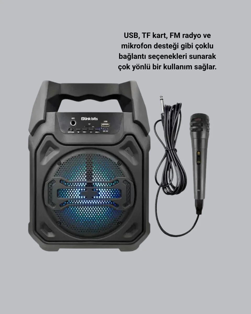 Taşınabilir Şarjlı Hoparlör – Bluetooth TWS, Uzun Pil Ömrü ve Çoklu Bağlantı
