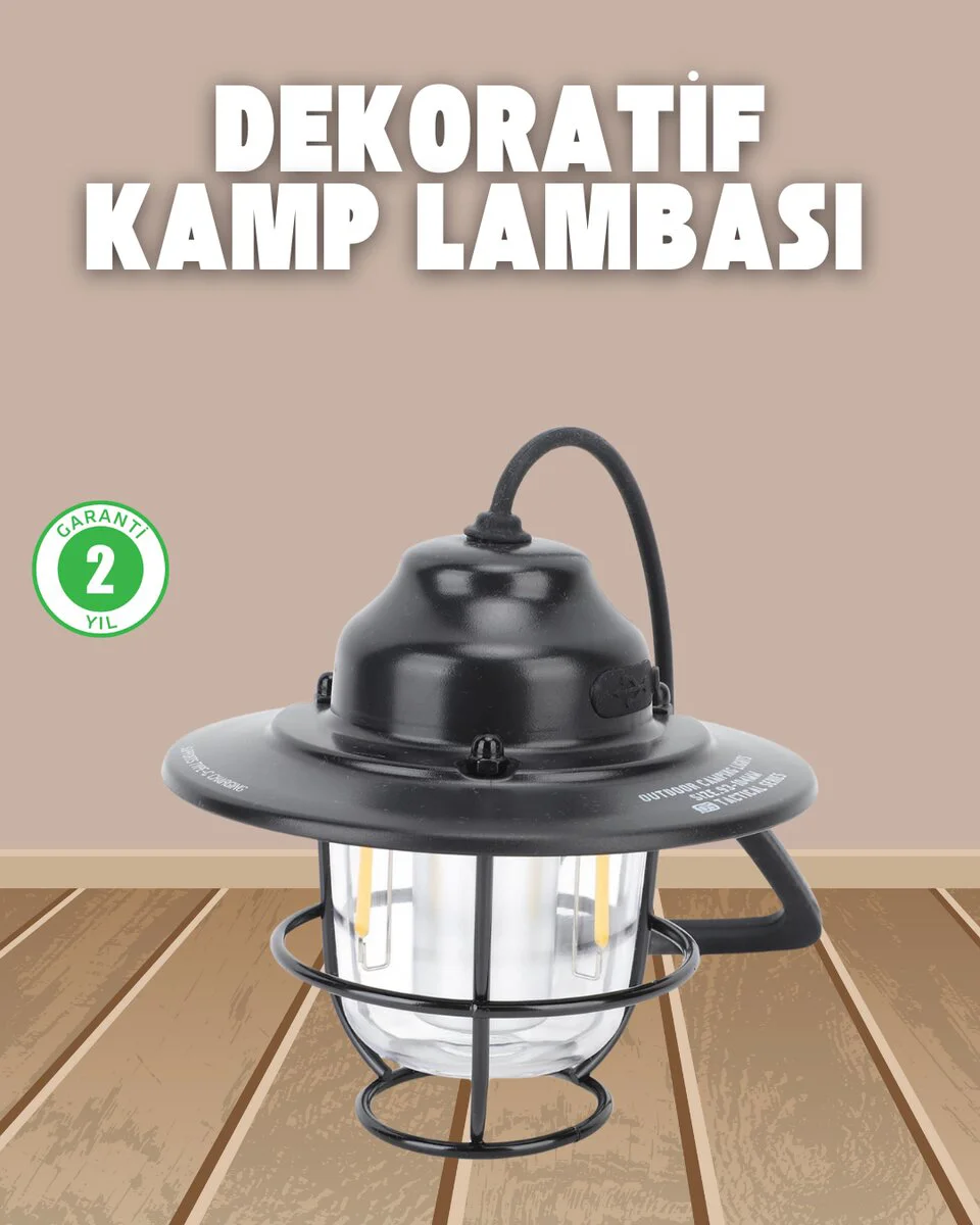 Taşınabilir Kamp Gece Lambası - Çam Kozalağı Şeklinde Su Geçirmez LED Işık