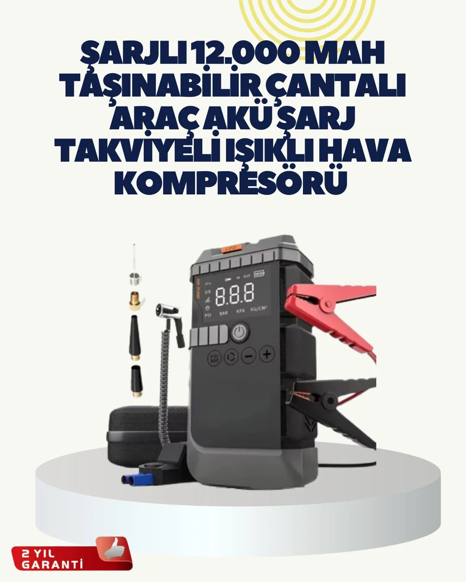 Northcity Taşınabilir Akü Takviye Cihazı ve Hava Kompresörü - Pra