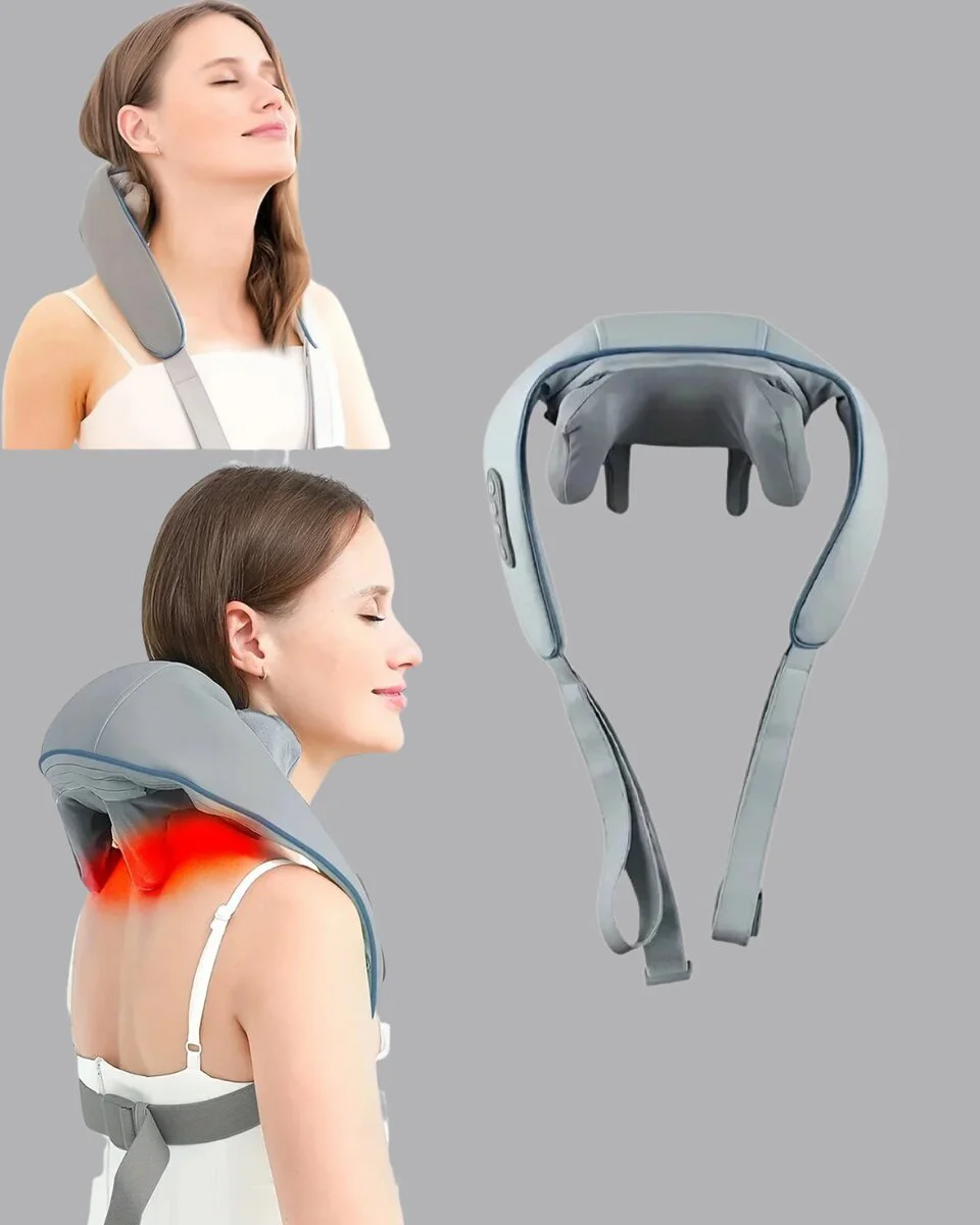 Titreşimli Boyun Masaj Cihazı VNB-01 - Isı Terapili, Ergonomik U Tasarım ile Omuz Ağrılarına Son