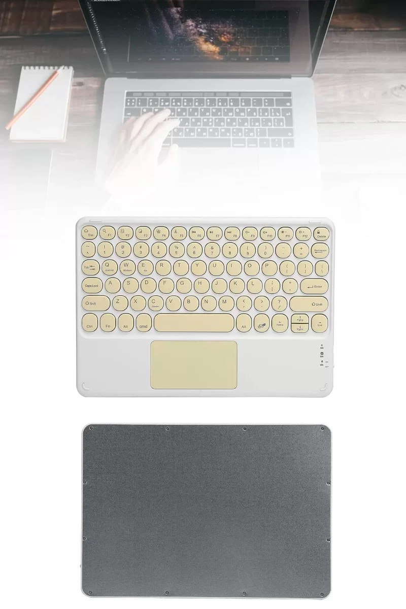 Touchpad Tüm Cihazlara Uyumlu Bluetooth Klavye - Slim Wifi Q & Kablosuz Dokunmatik Ekran Kontrolü