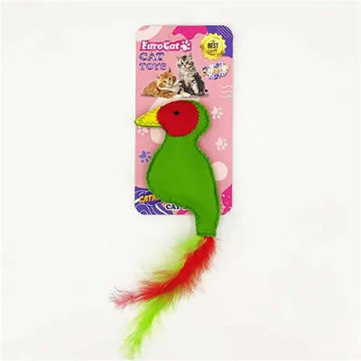 Northcity Toys Peluş Cennet Kuşu Kedi Oyuncağı - Kediler İçin Etkileşimli Temizlik Araçları