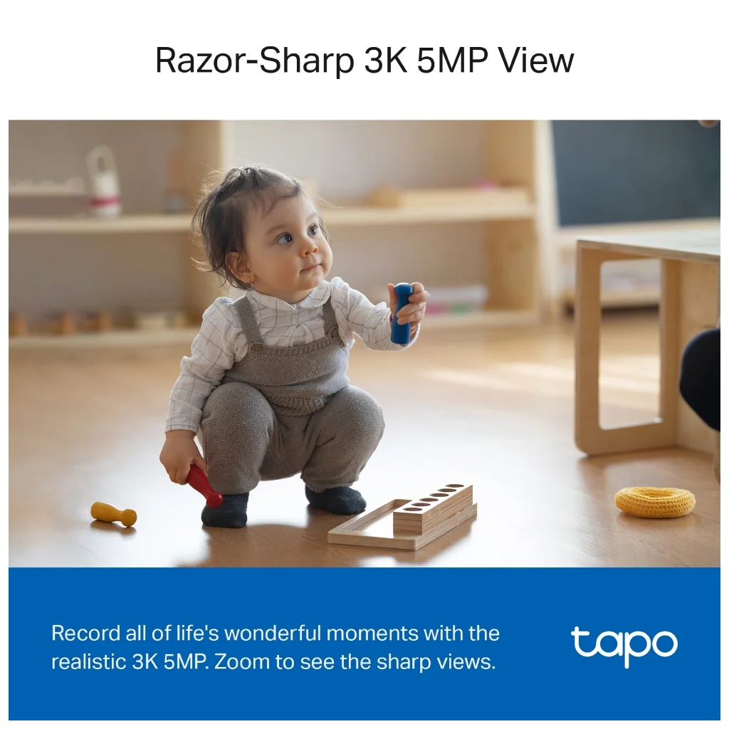 TP-LINK Tapo TC74 3K 50Mpix İç Mekan WiFi Güvenlik Kamerası - Gece Görüşü 360 Dönüşlü Yapay Zeka Destekli
