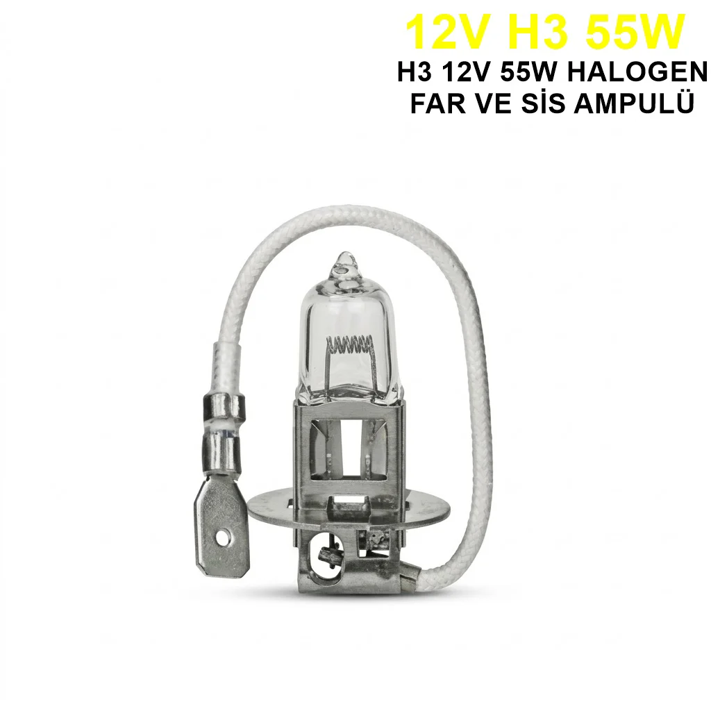 Trifa H3 Halojen Far Ampülü 12V 55W Sarı - Yüksek Parlaklık ve Uzun Ömür