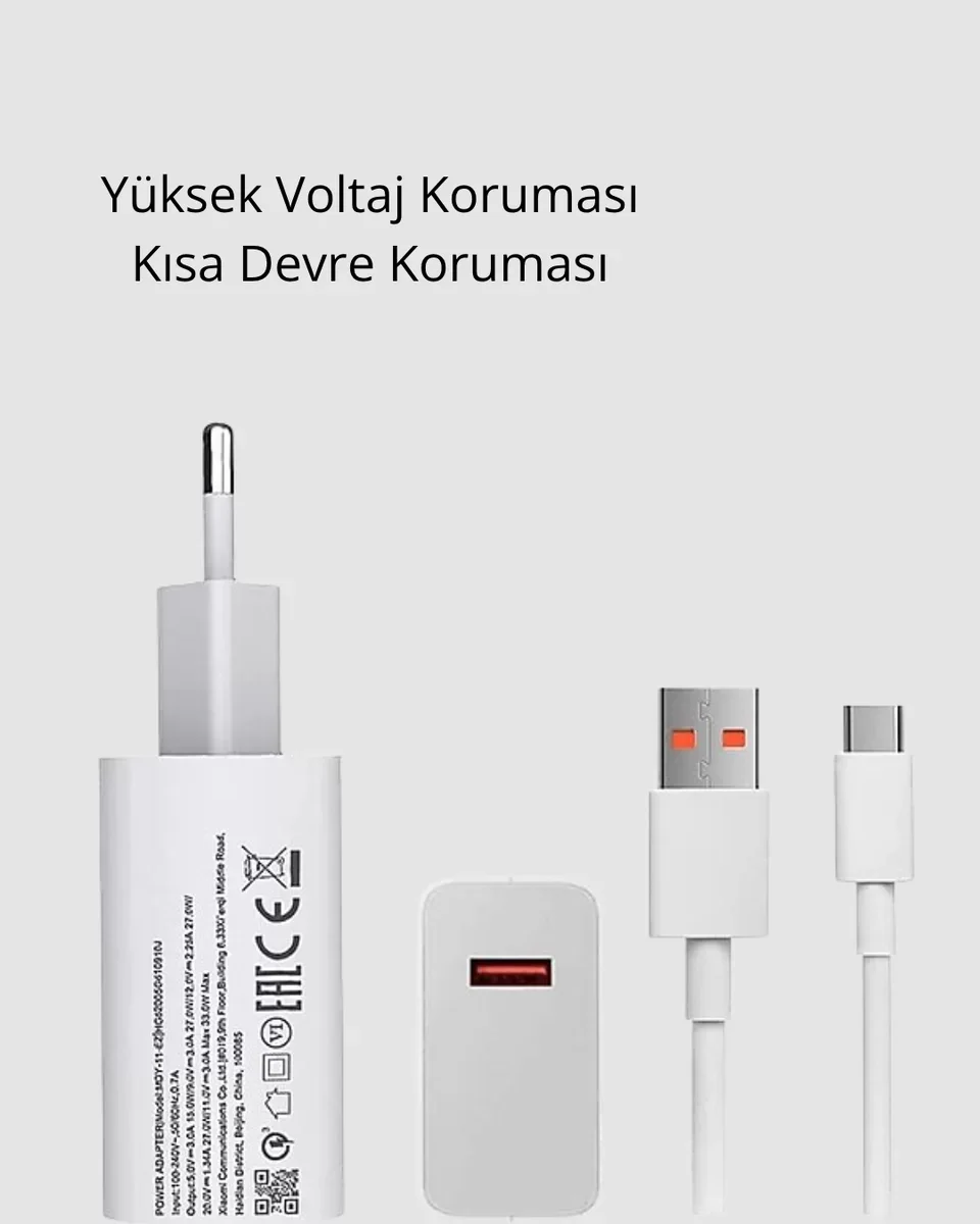 Turbo 120W Hızlı Şarj Adaptörü Type-C Kablolu - Cihazlarınızı Saniyeler İçinde Şarj Edin