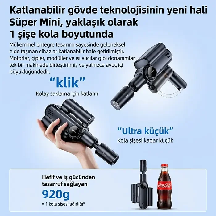 TurboWash 60 Bar Şarjlı Oto Yıkama Tabancası - 12000mAh Batarya ve Katlanabilir Tasarım