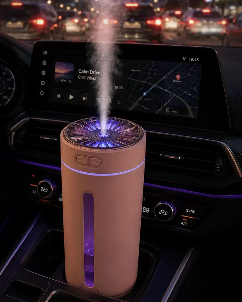 Ultra Sessiz Şarjlı Hava Nemlendirici ve Aroma Difüzörü - RGB Işık ve 300ml Su Tankı