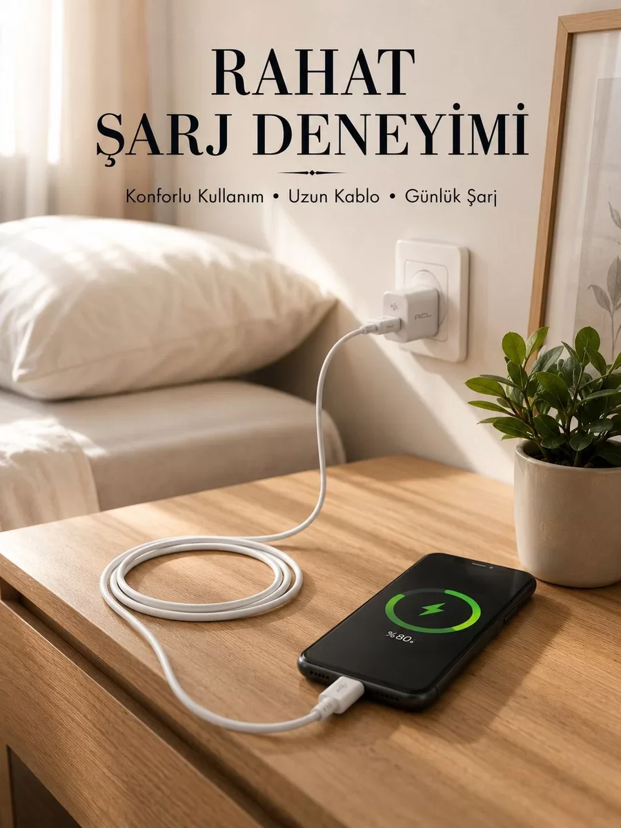 USB-A to Type-C Şarj Kablosu 2 Metre - Hızlı ve Esnek Şarj Çözümü