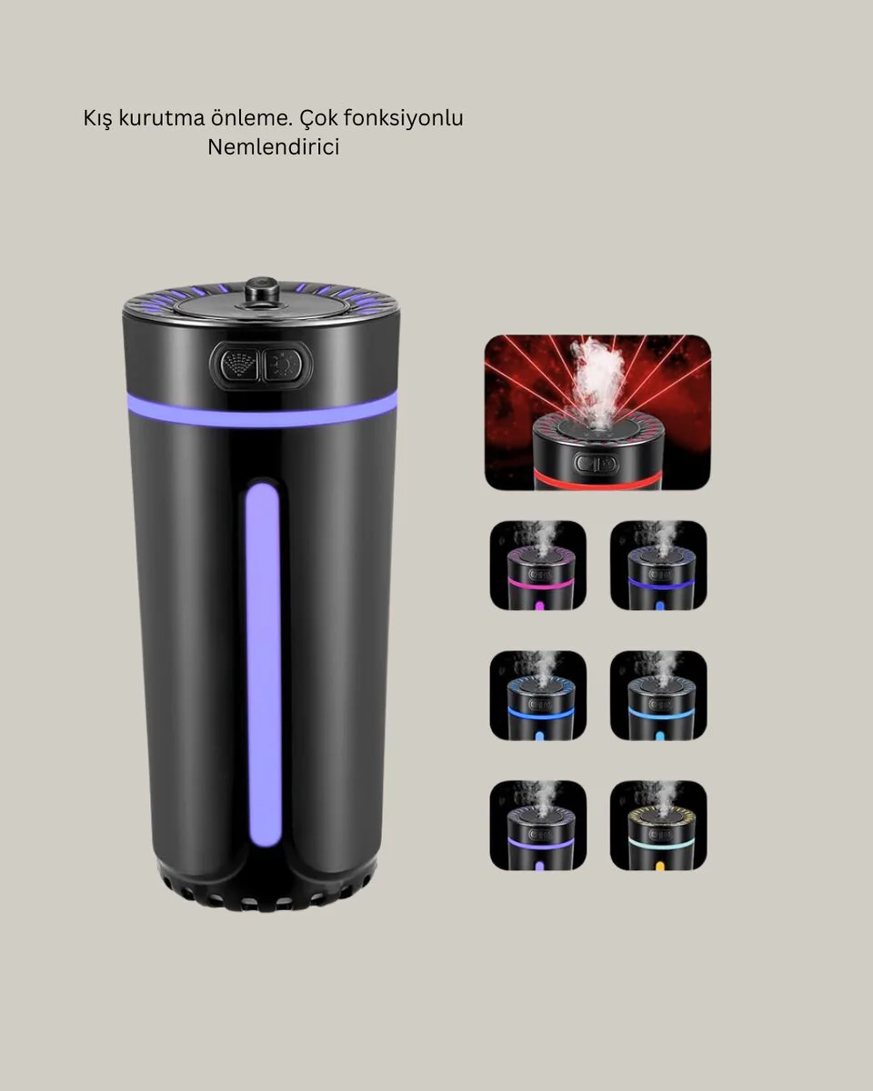 USB Bağlantılı LED Aromaterapi Buhar Difüzörü - Evde Spa Atmosferi ve Nemlendirici