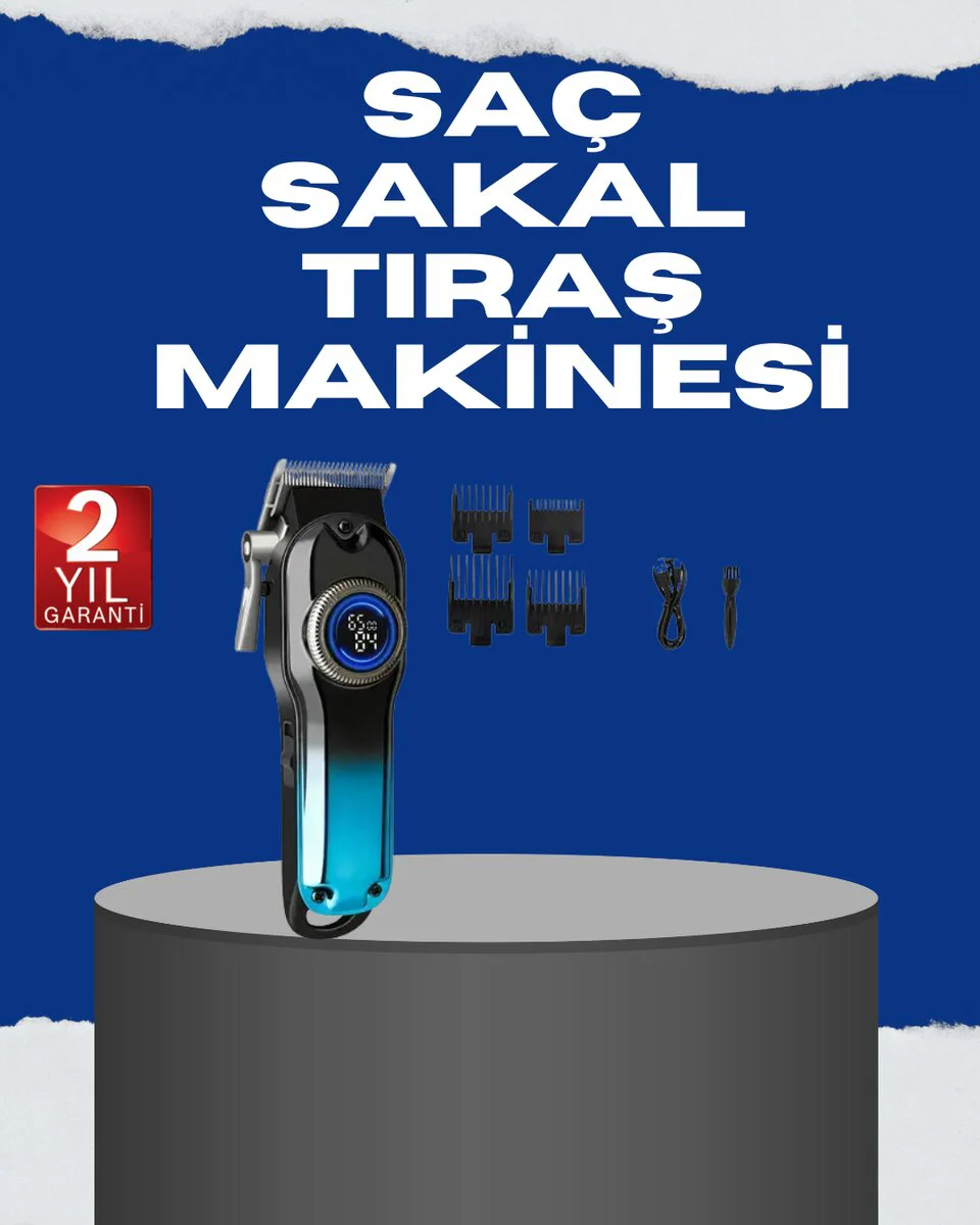 USB Type-C Şarjlı Kablosuz/Kablolu Erkek Tıraş Makinesi - Uzun Pil Ömrü ve Ayarlanabilir Kesim