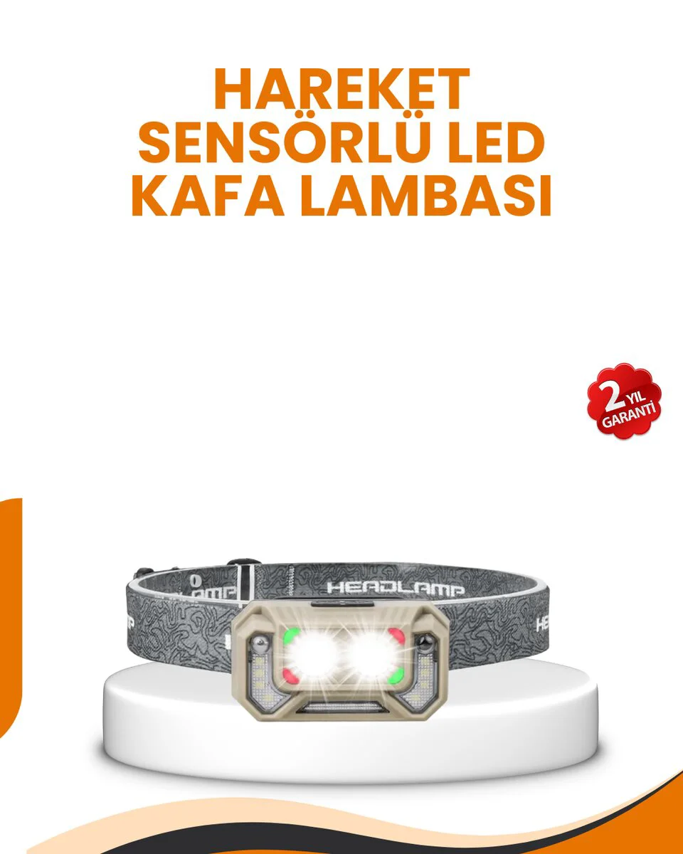 Northcity Uzun Menzilli Hareket Sensörlü LED Kafa Lambası – El Se