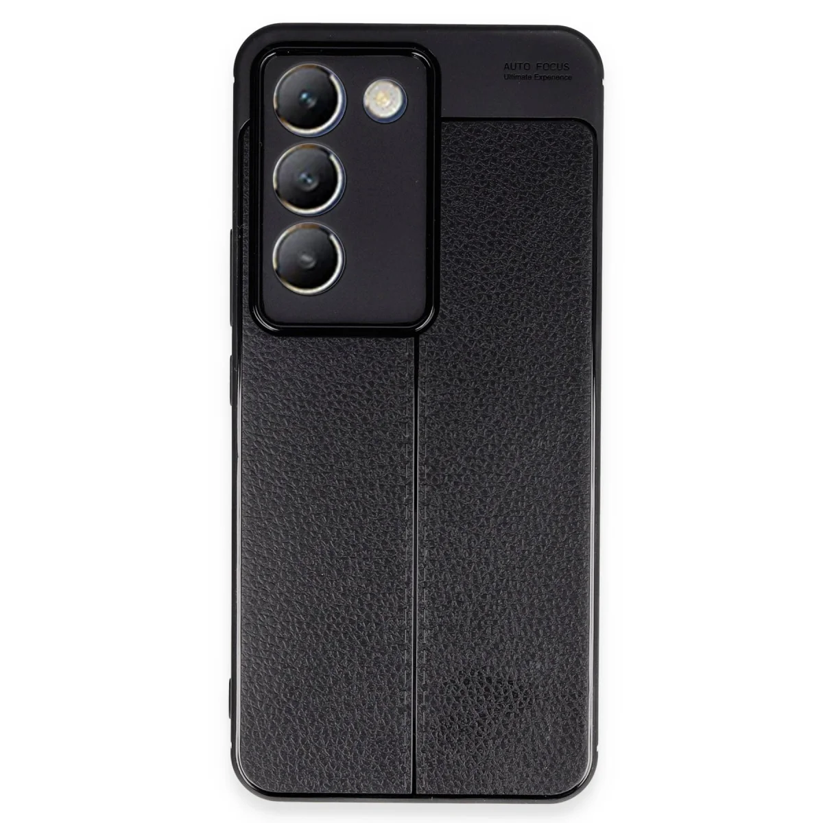Northcity V30 Lite 4G Kılıf Auto Focus Deri Dokulu Siyah Güvenlik Kapağı - Premium Koruma ve Şıklık Bir Arada