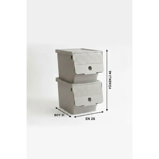 Northcity Vizon 2'Li 13,5 LT Modubox Kayar Kapaklı Saklama Kabı & Erzak Kutusu