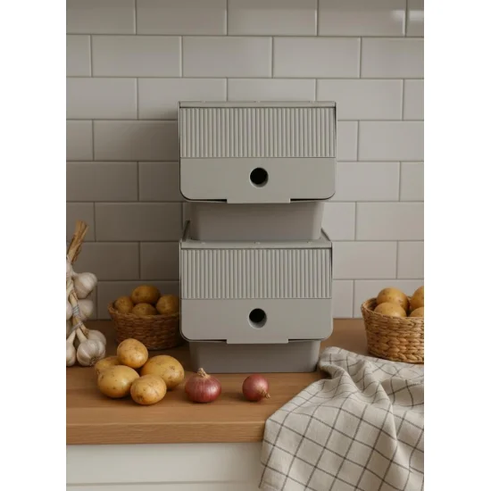 Northcity Vizon 2'Li 13,5 LT Modubox Kayar Kapaklı Saklama Kabı & Erzak Kutusu