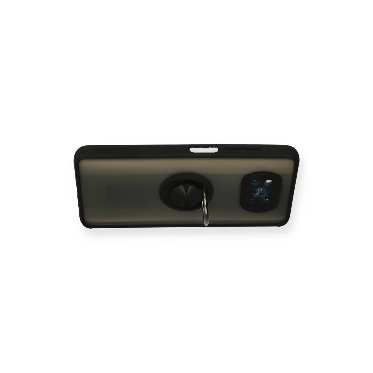 Northcity X3 Kılıf Montreal Yüzüklü Silikon Kapak - Siyah - Maksimum Koruma ve Metal Stand