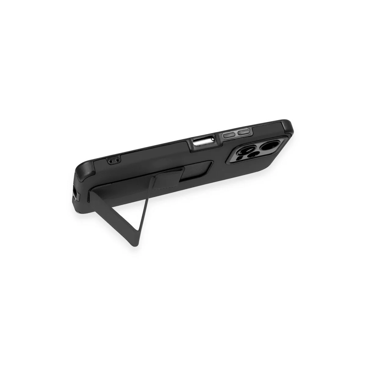 Northcity X5 5G Kılıf - Mega Standlı Silikon, Siyah
