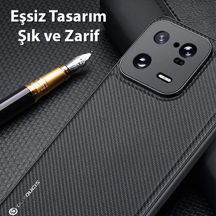 Xiaomi 13 Pro Fino Serisi Premium Dokuma Silikon Kılıf - Darbeye Dayanıklı