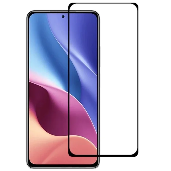 Xiaomi Redmi K40/K40 Pro Full Glue Tam Kaplama Ekran Koruyucu - Çerçeveli Dayanıklı Cam