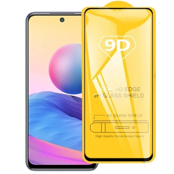 Xiaomi Redmi Note 10 9D Full Glue Full Kaplama Temper Cam Ekran Koruyucu - Darbeye Dayanıklı 9H