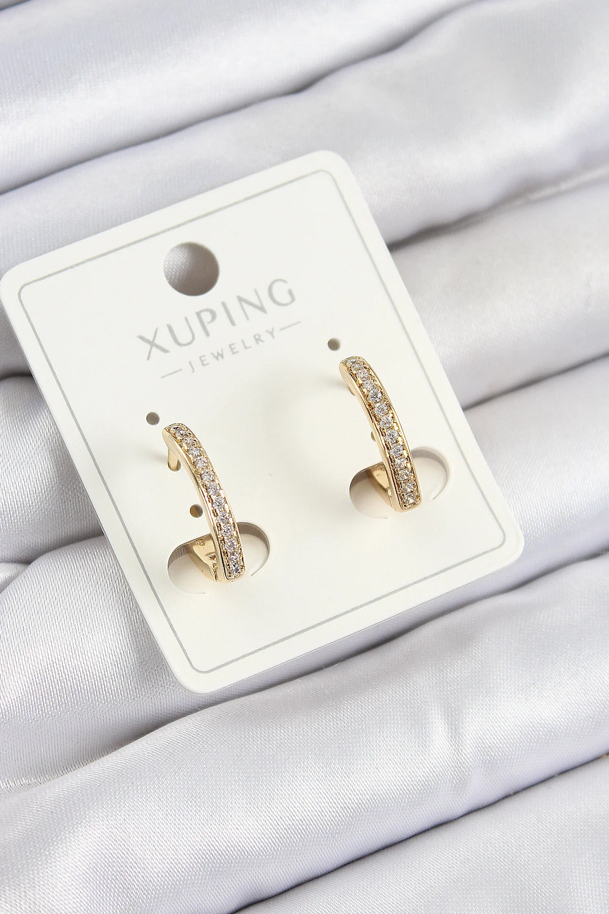 Xuping I Model Altın Zirkon Taşlı Günlük Kadın Küpe 5886