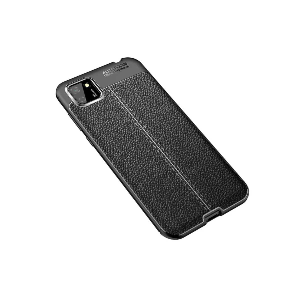 Northcity Y5P Auto Focus Kılıf Siyah - TPU Deri Dokulu Yüksek Darbe Korumalı Telefon Kapağı