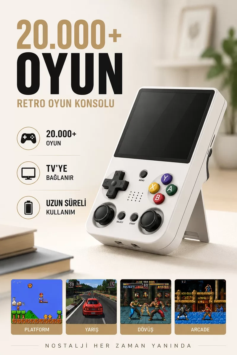 Northcity Yeni Nesil Taşınabilir Oyun Konsolu 20 Bin Oyunlu Kompa