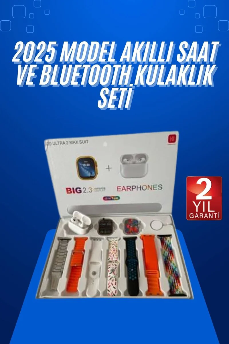 Yeni Nesil 7 Kordonlu Akıllı Saat - Arama Bildirimli Hediyeli Paket