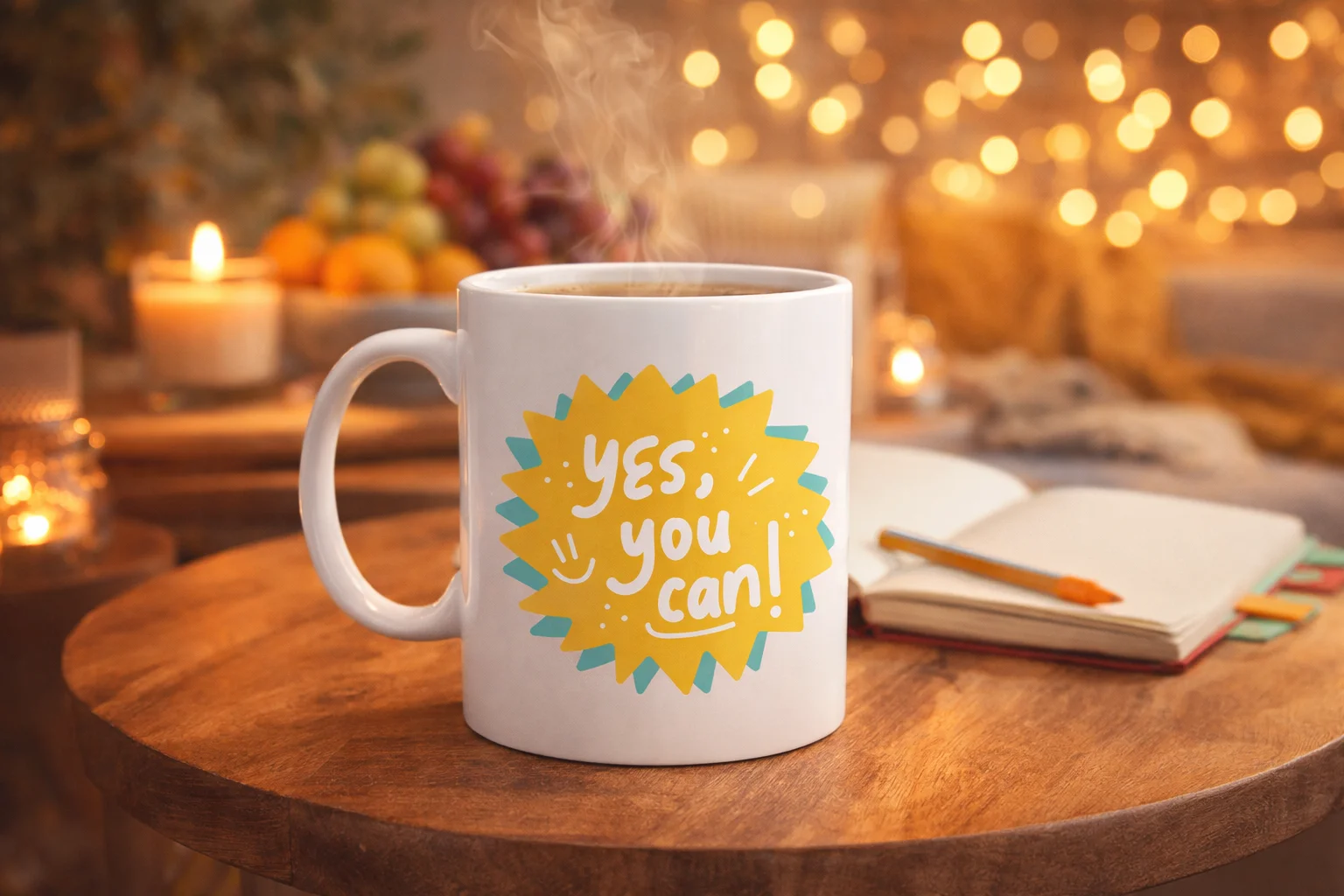 Northcity Yes You Can Motivasyon Kupası - İlham Verici Porselen O