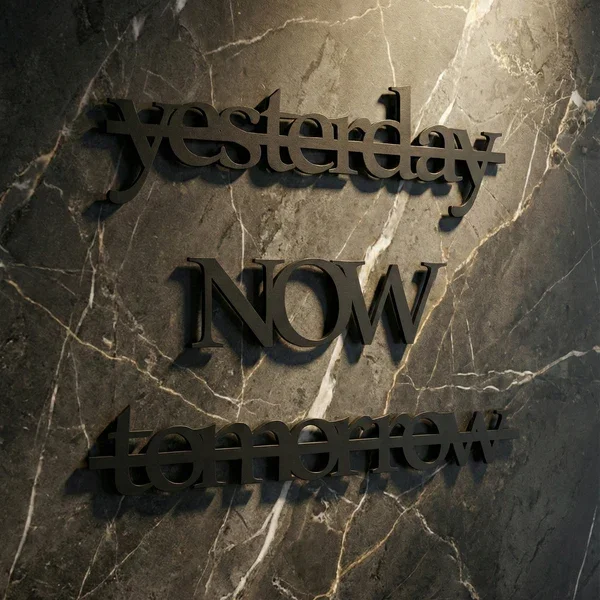 Northcity Yesterday Now Tomorrow Duvar Yazısı MDF Lazer Kesim - M