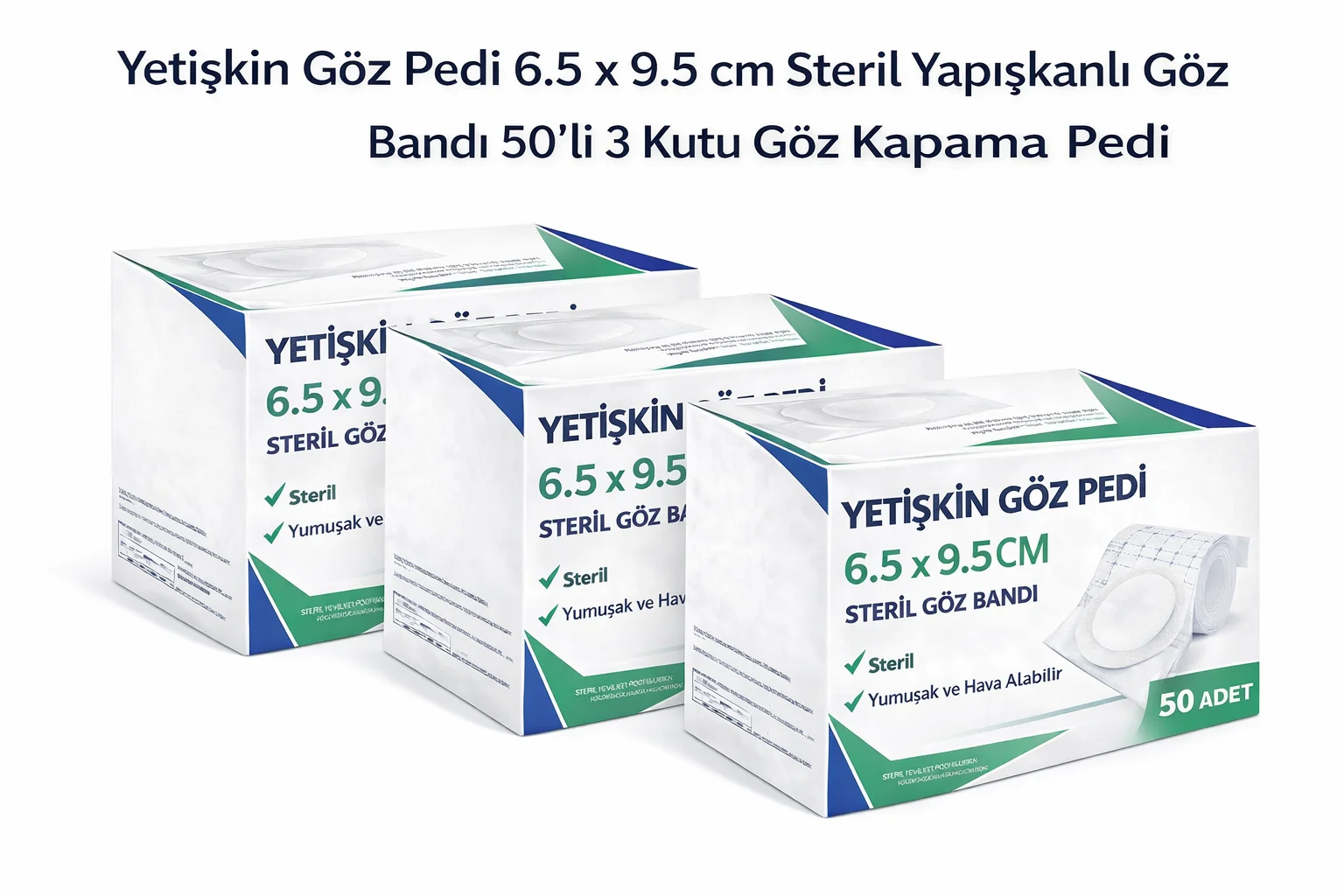 Northcity Yetişkin Göz Pedi 6.5 x 9.5 cm Steril Yapışkanlı Göz Ba