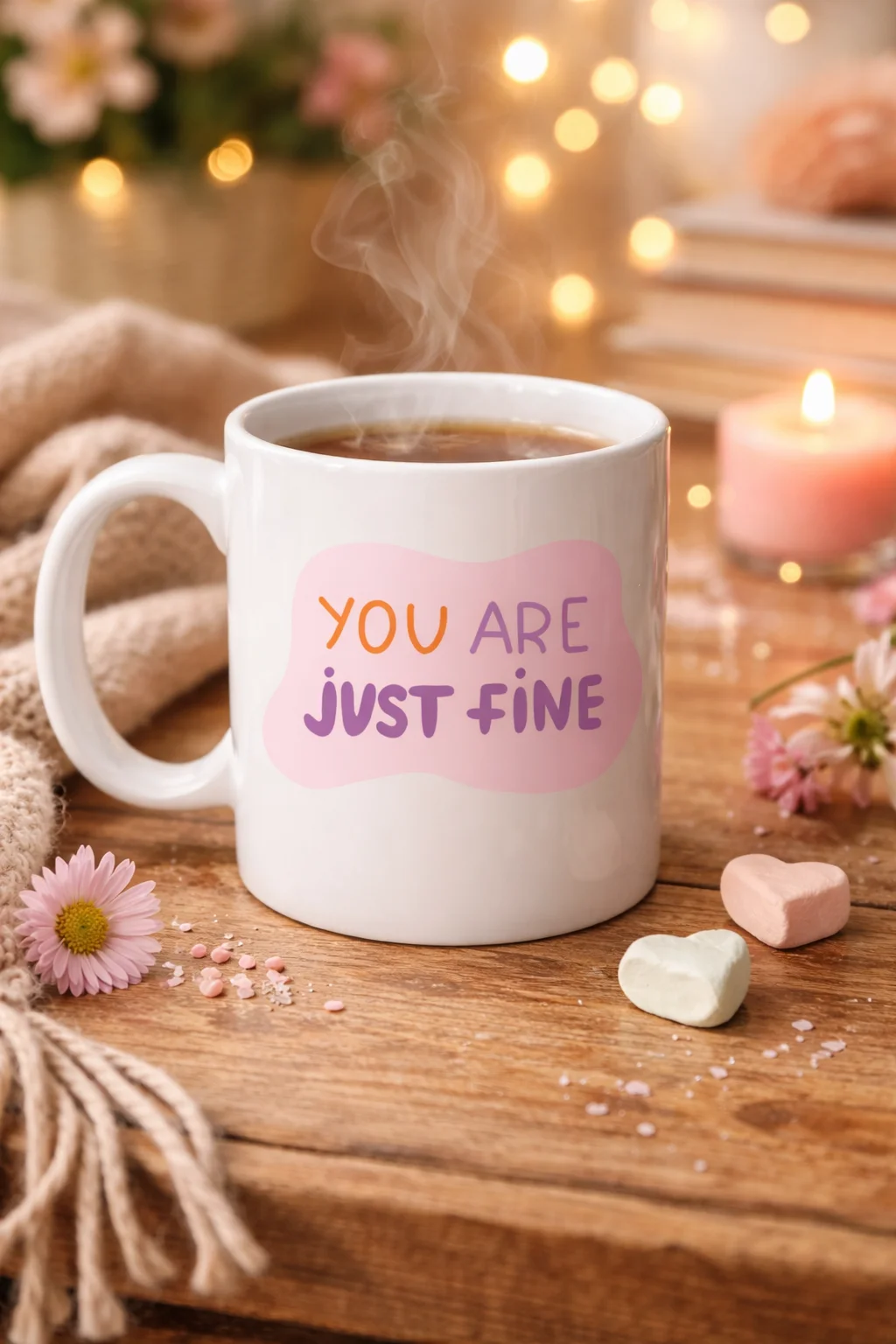 Northcity "You Are Just Fine" Porselen Kupa - Olduğun Halinle Yet