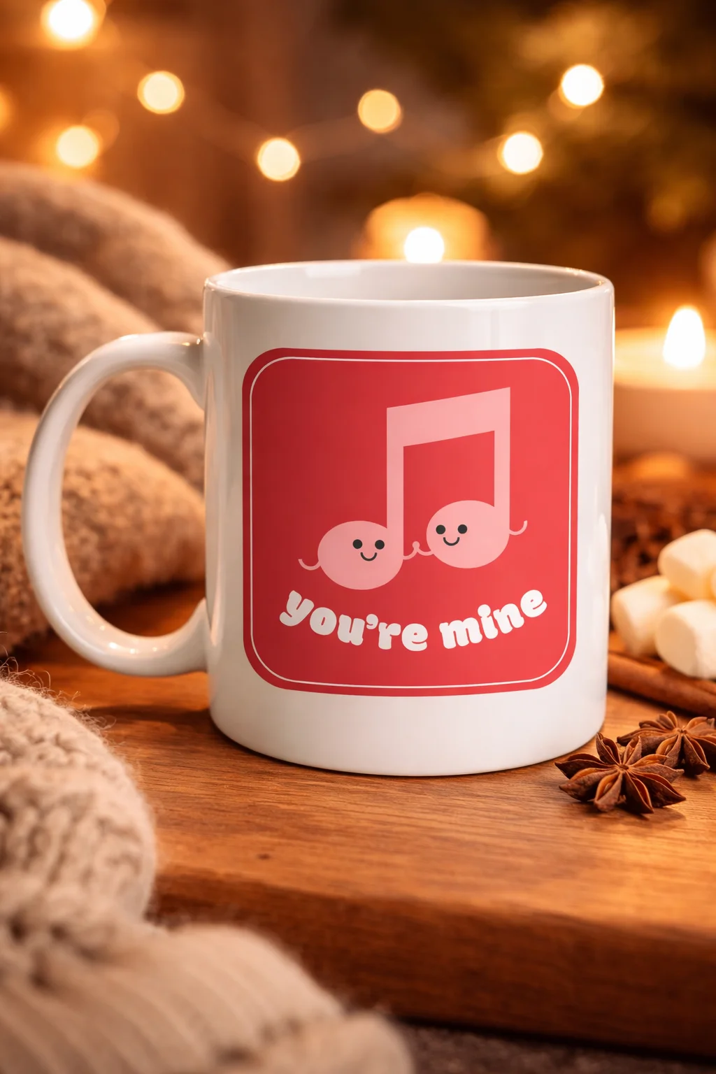 Northcity You're Mine Porselen Kupa - Müzik Notalı Özel Tasarım S