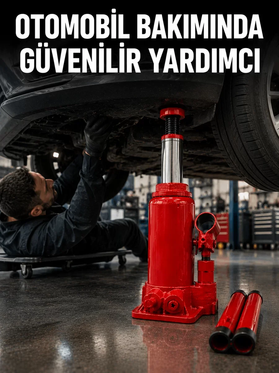 Yüksek Kapasiteli Hidrolik Araç Kaldırma Krikosu - Kompakt ve Güvenli Bakım Çözümü