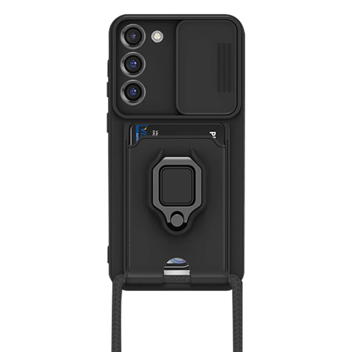 Northcity Zuma Kartvizitli Yüzüklü Silikon Kılıf - Galaxy S23 Plus Ekran Koruması - Siyah