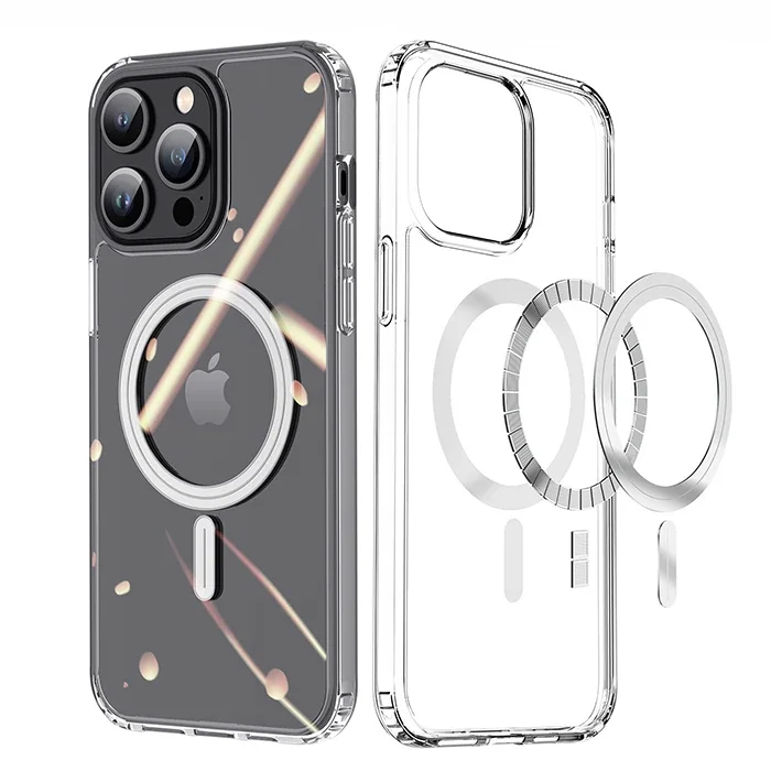 Northcy iPhone 15 Pro Magsafe Manyetik Silikon Kılıf - Sararmaz Şeffaf Kılıf & Hızlı Kablosuz Şarj