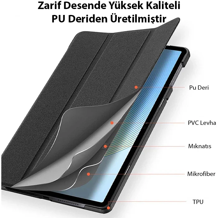 Northstyle Lenovo Tab M10 10.6" Domo Series Premium Deri Kılıf - Darbeye Dayanıklı Şık Koruma