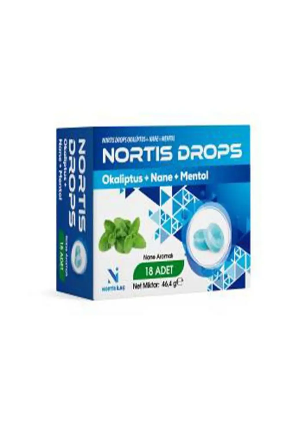 Nortis Drops Okaliptus + Nane + Mentol Aromalı Pastil